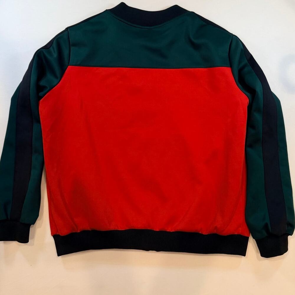 American Bazi Old School Men's Full Zip Bomber Track Jacket Medium Retro Stripe - Picture 3 of 8